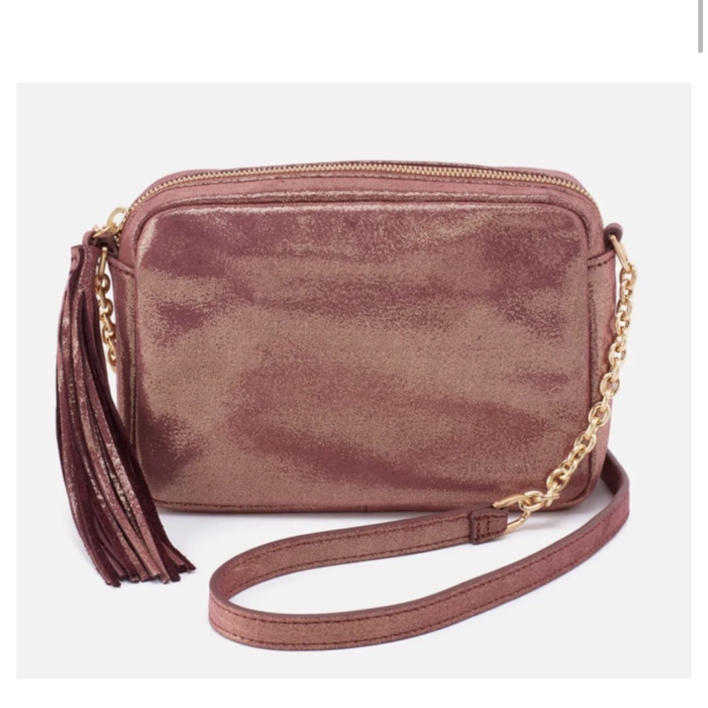 HOBO Handbag Renny Leather Small Metallic Crossbody Camera Bag AUTHENTIC NWT